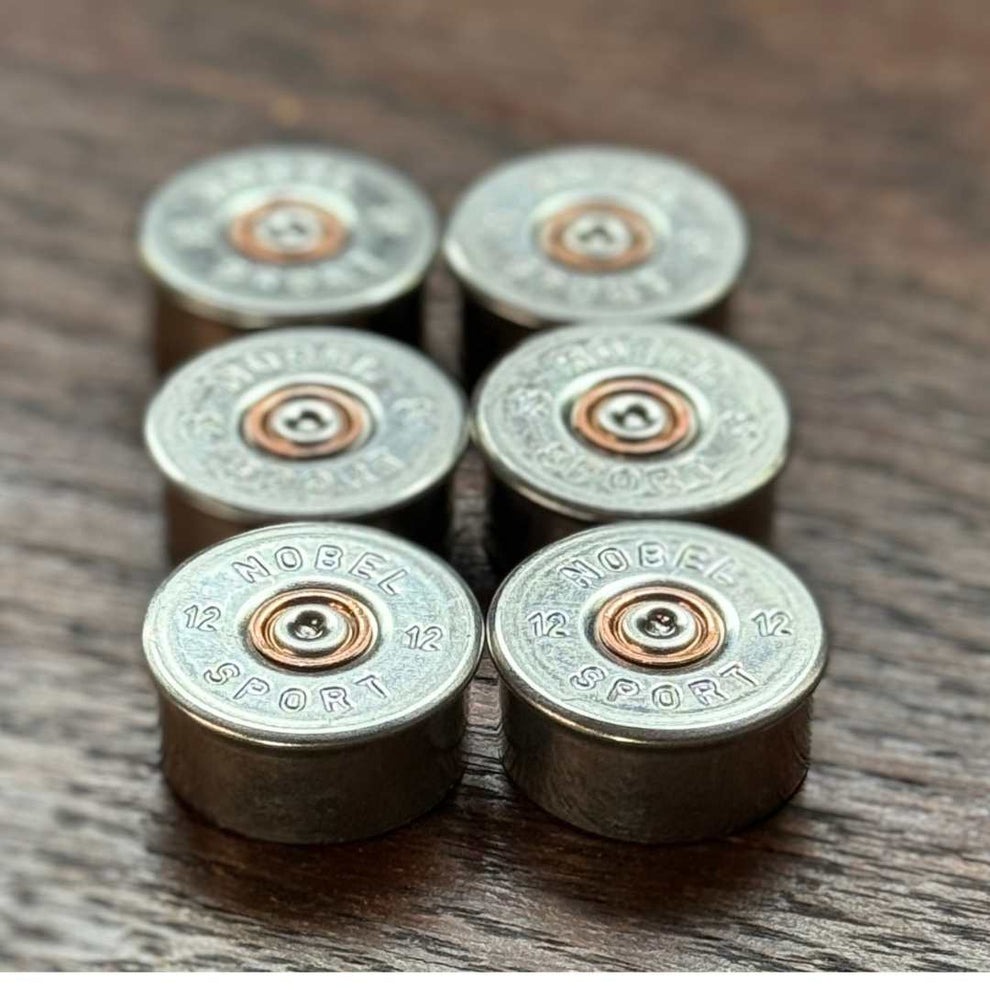 Silverfärgade Kylskåpsmagneter (6-pack)