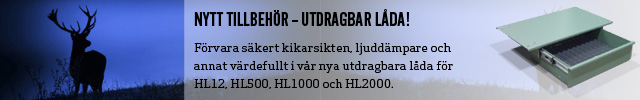 Tillbehöret utdragbar låda för HL12, HL500, HL1000 eller HL2000.